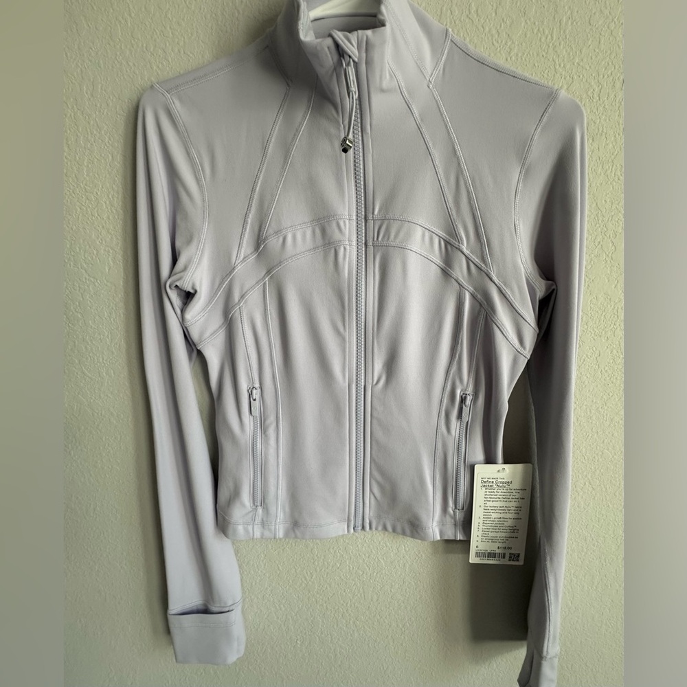 🏷️SOLD lululemon Define Cropped Jacket Lavender Frost 6